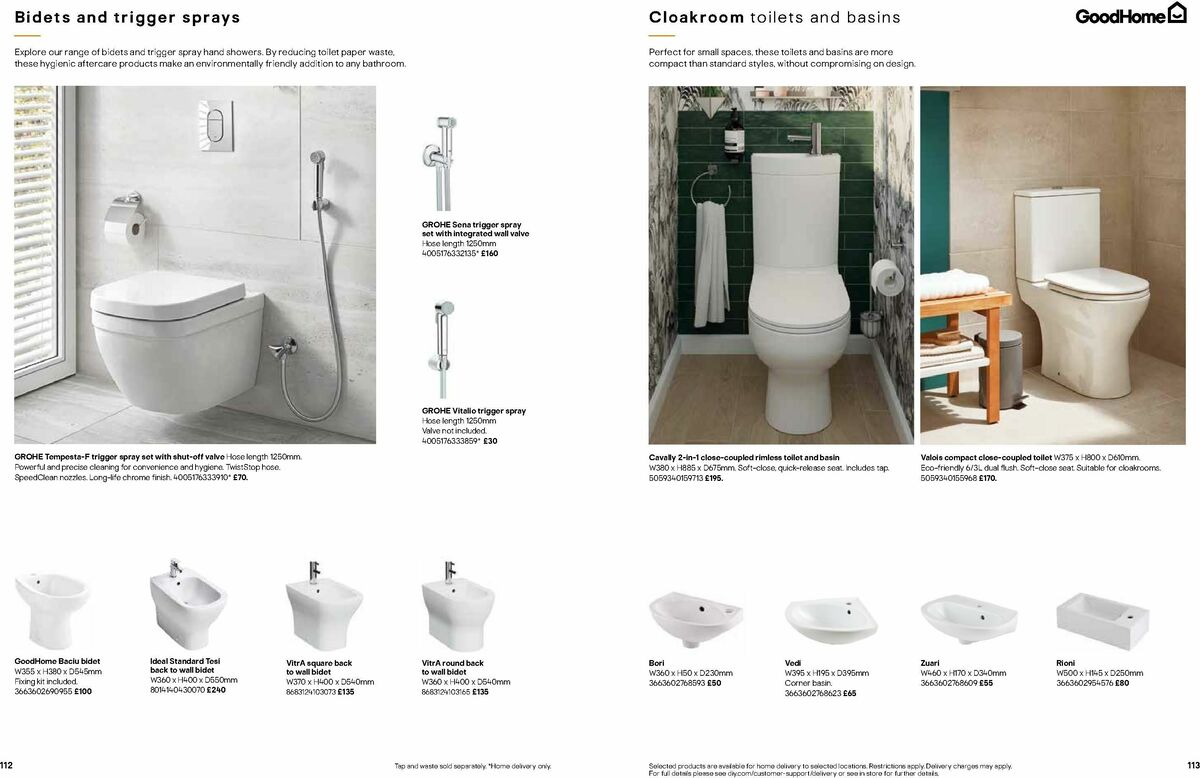 B&Q Bathrooms Offers from 1 June