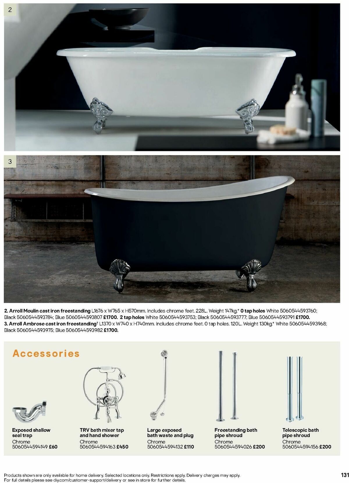 B&Q Bathrooms Offers from 1 July