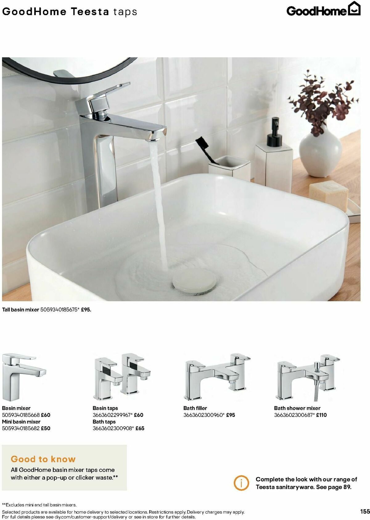 B&Q Bathrooms Offers from 1 July
