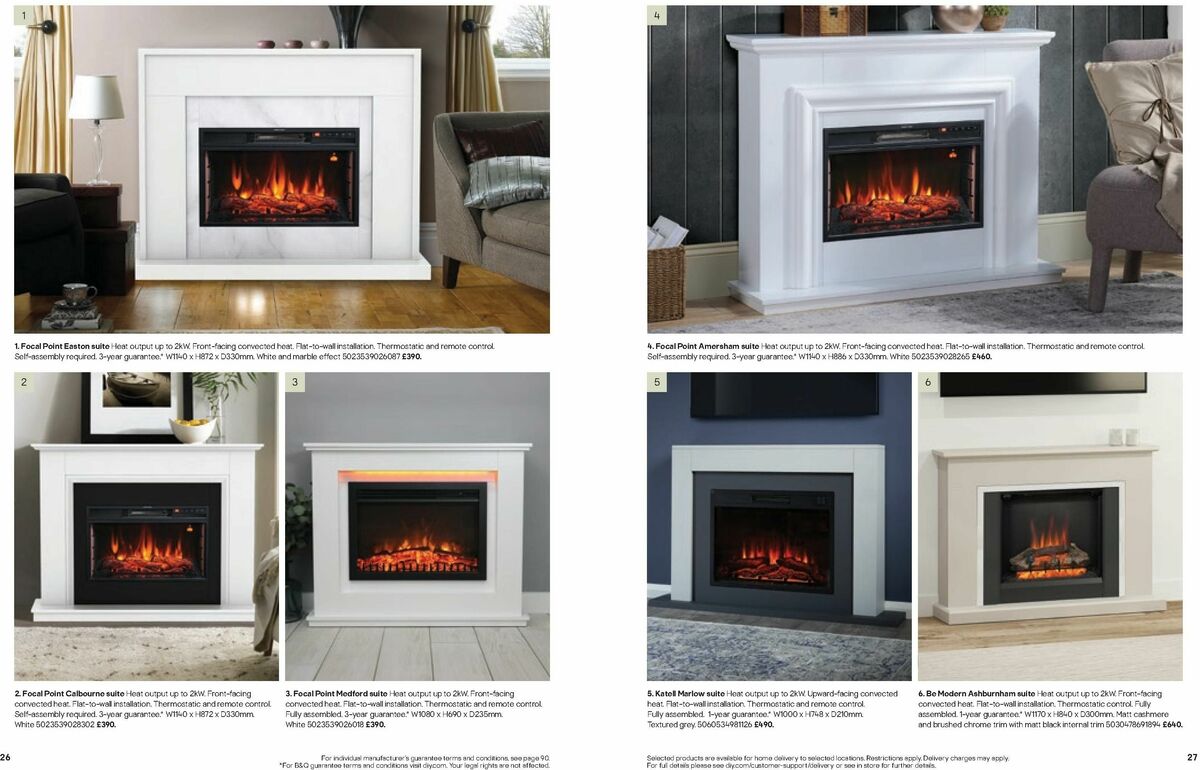 B&Q Fires Offers from 6 December