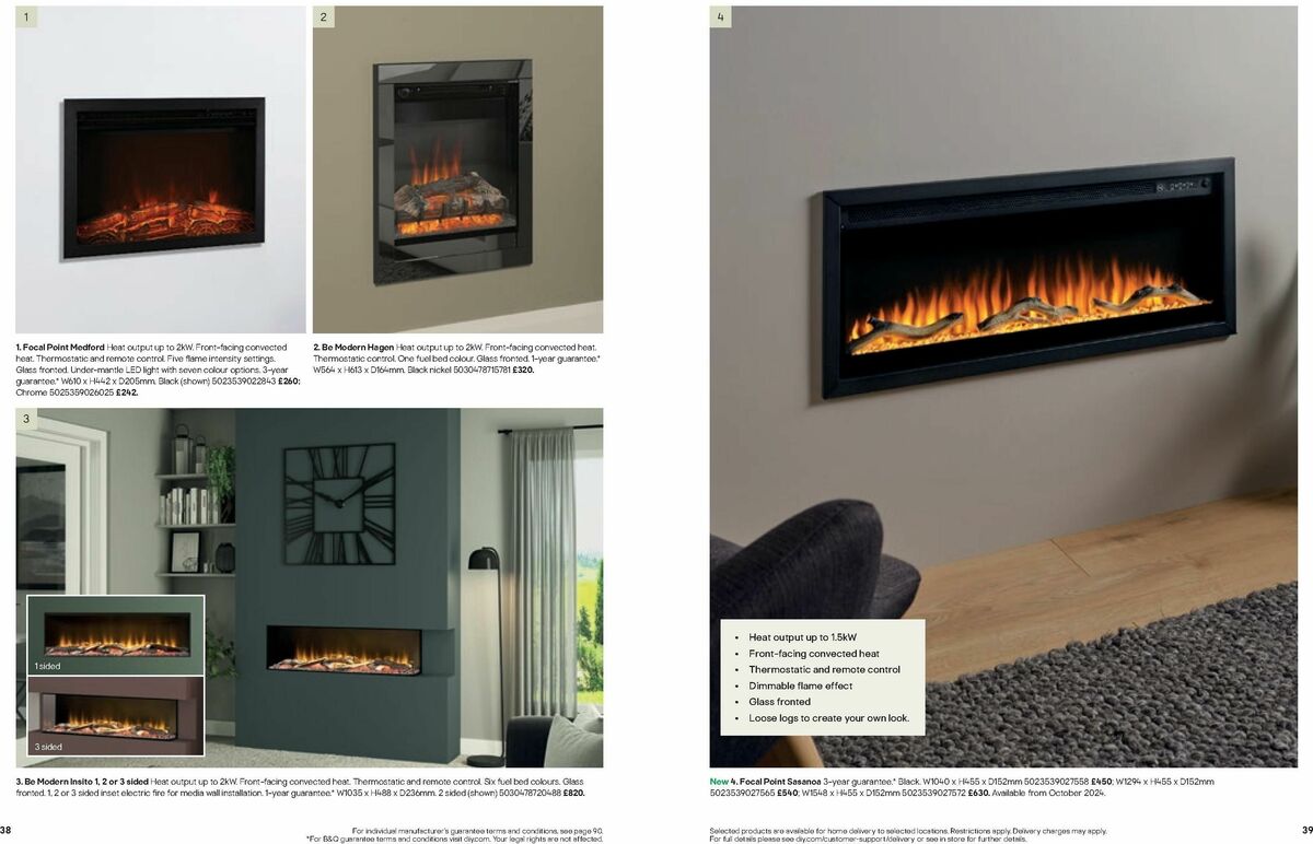 B&Q Fires Offers from 6 December