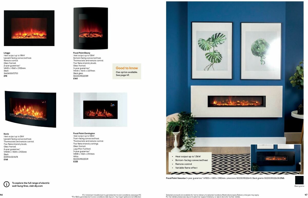 B&Q Fires Offers from 6 December