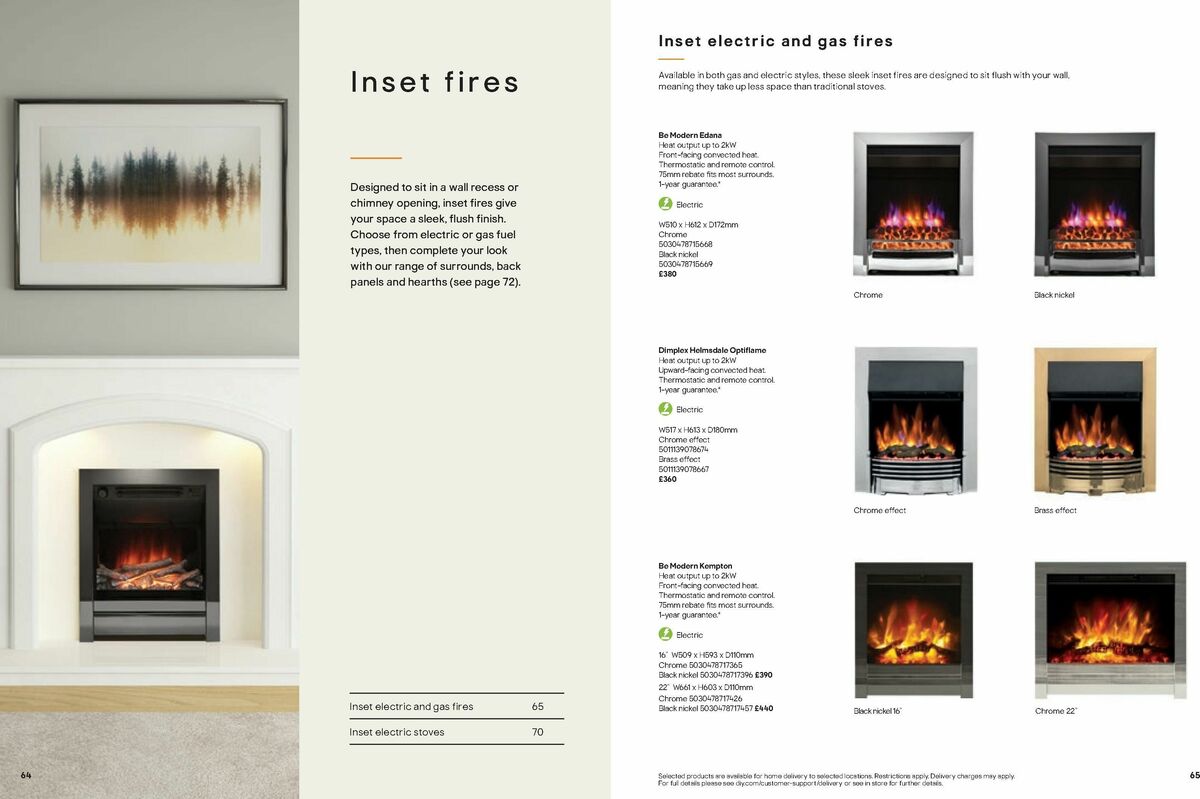 B&Q Fires Offers from 6 December