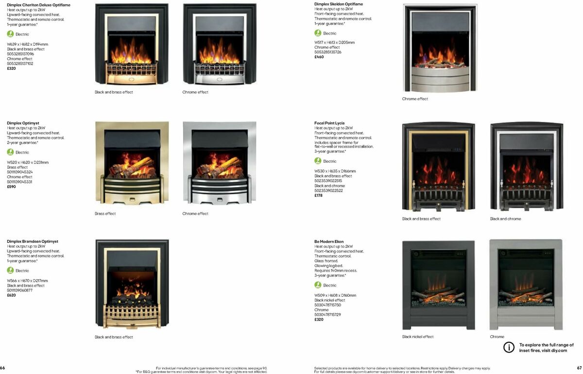 B&Q Fires Offers from 6 December