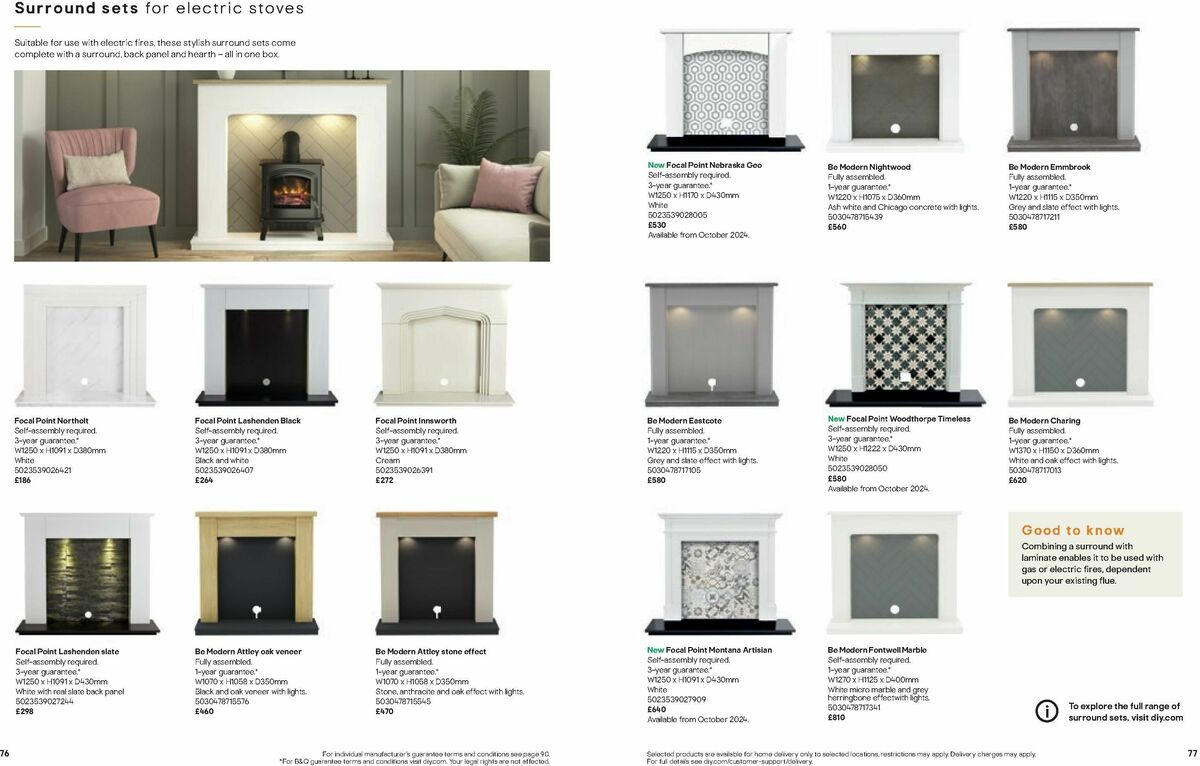 B&Q Fires Offers from 6 December
