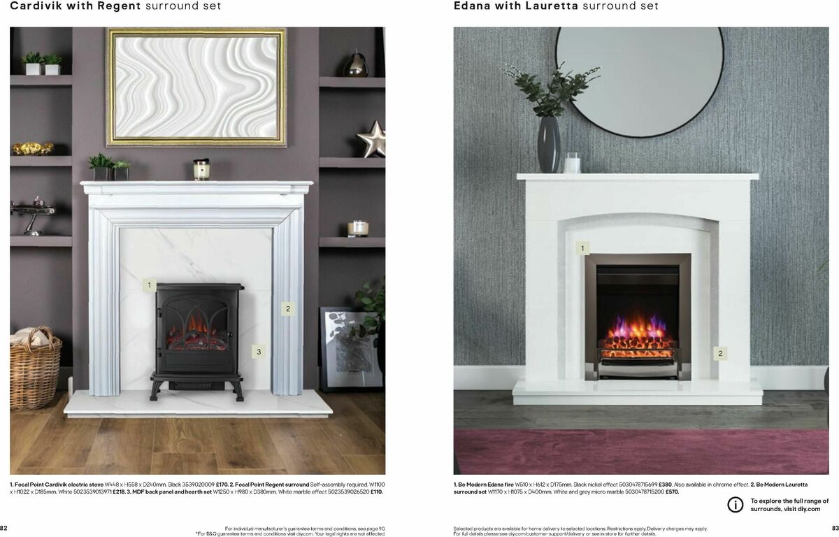 B&Q Fires Offers from 6 December