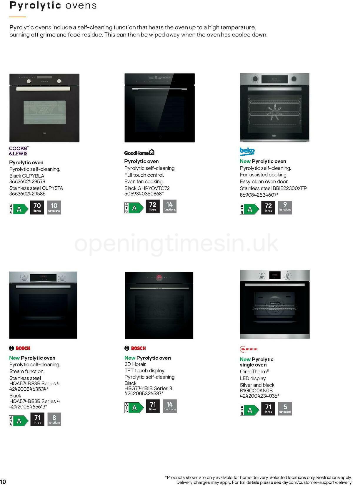 B&Q Kitchen Appliances Offers from 10 January