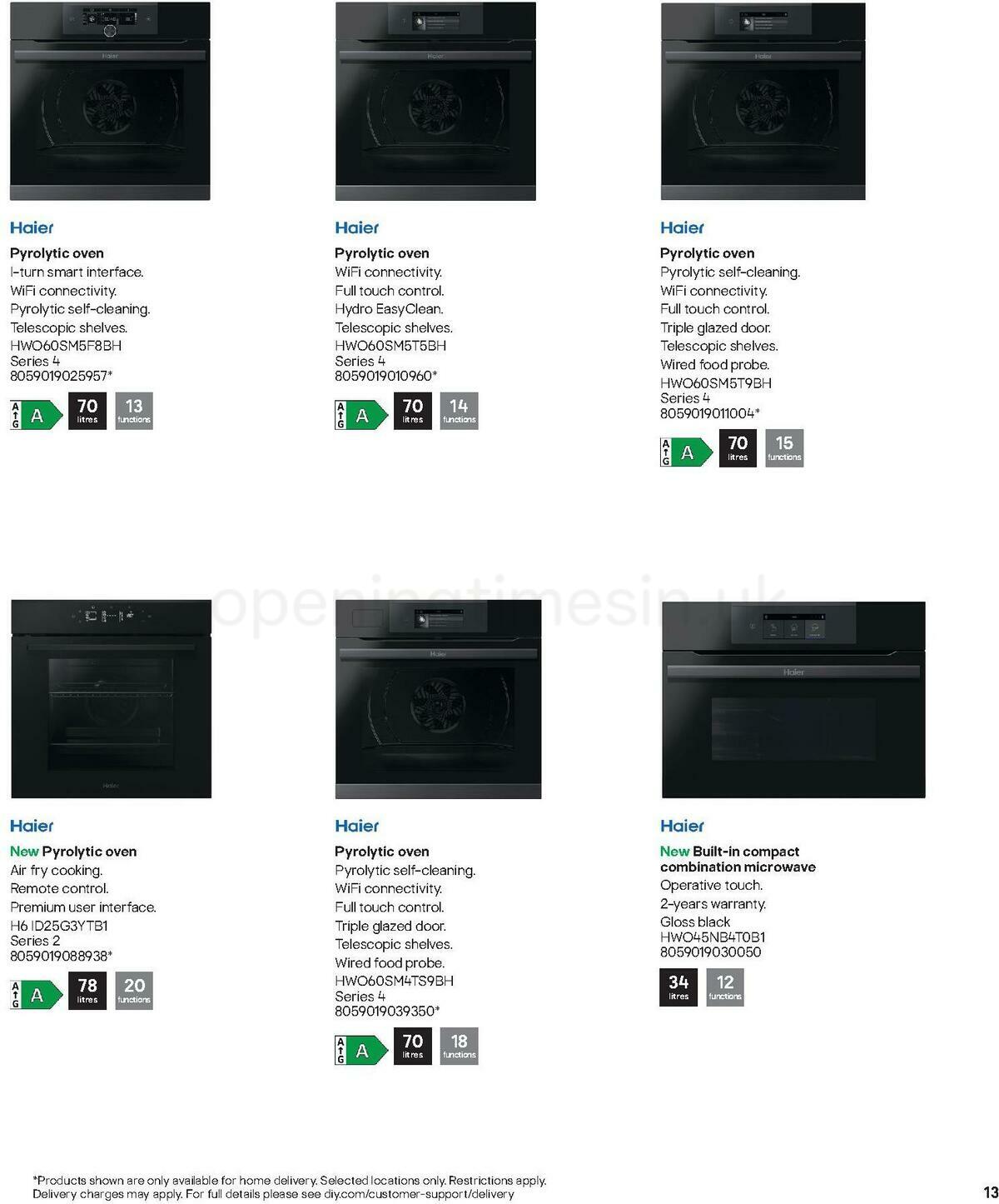 B&Q Kitchen Appliances Offers from 10 January