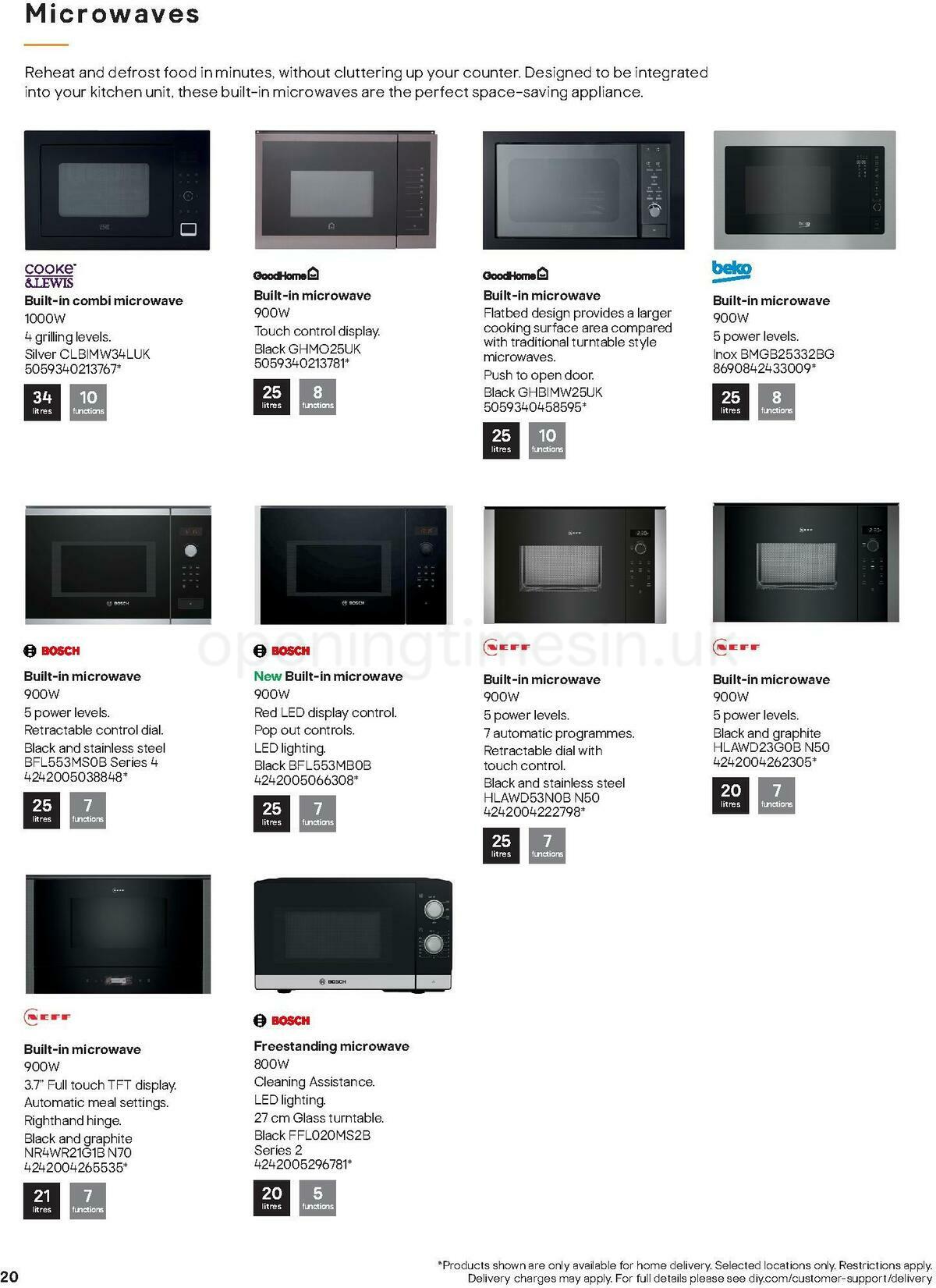 B&Q Kitchen Appliances Offers from 10 January