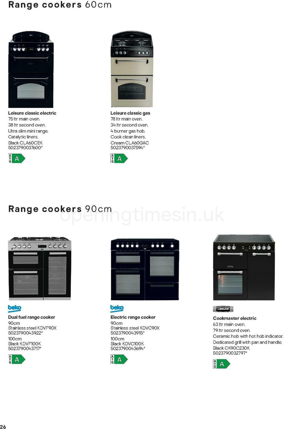 B&Q Kitchen Appliances Offers from 10 January