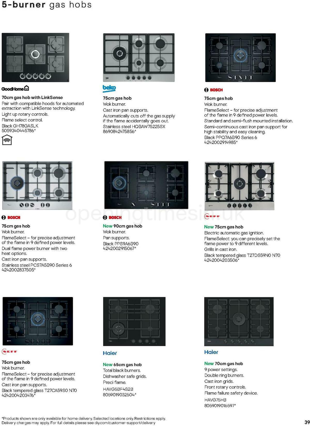 B&Q Kitchen Appliances Offers from 10 January