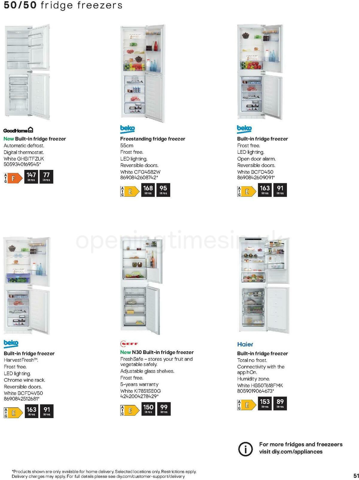 B&Q Kitchen Appliances Offers from 10 January