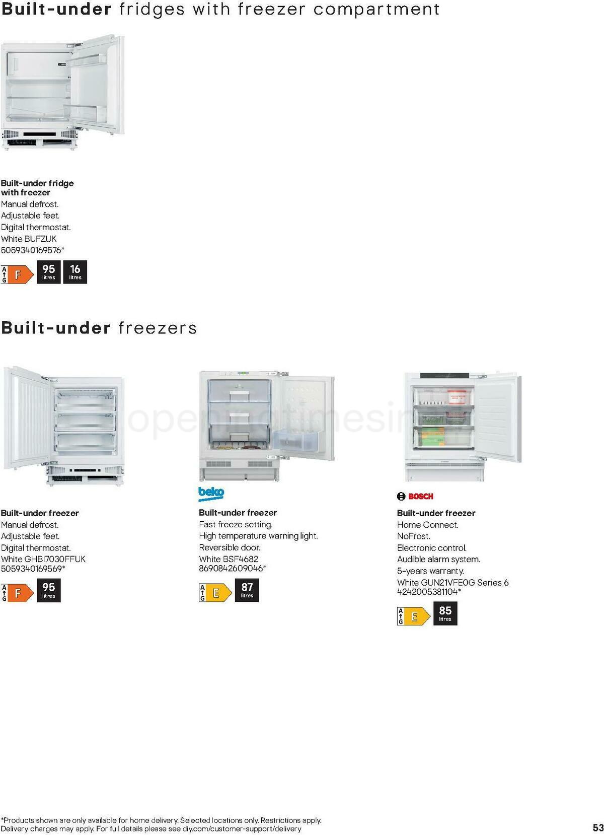 B&Q Kitchen Appliances Offers from 10 January