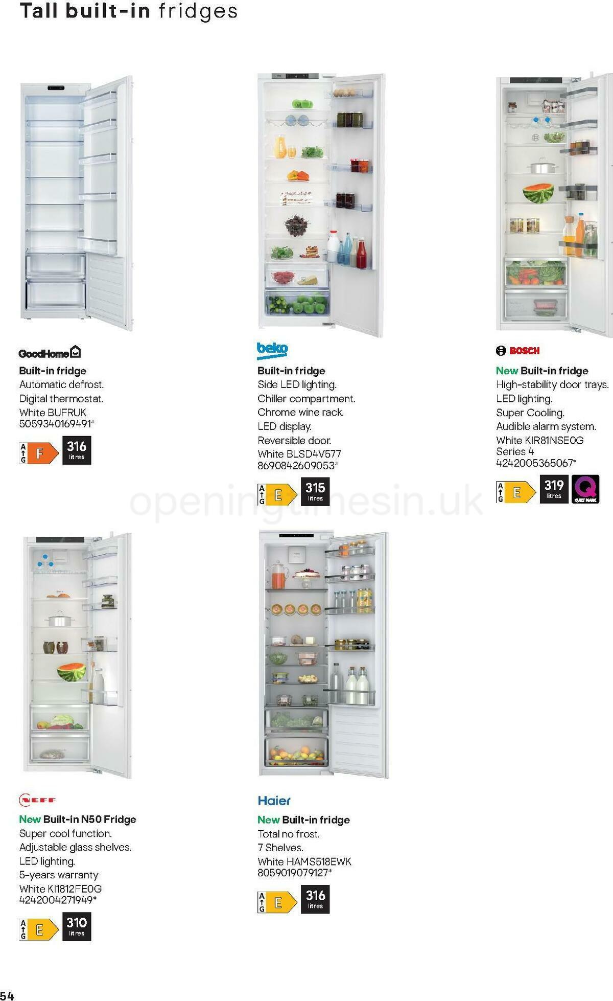 B&Q Kitchen Appliances Offers from 10 January