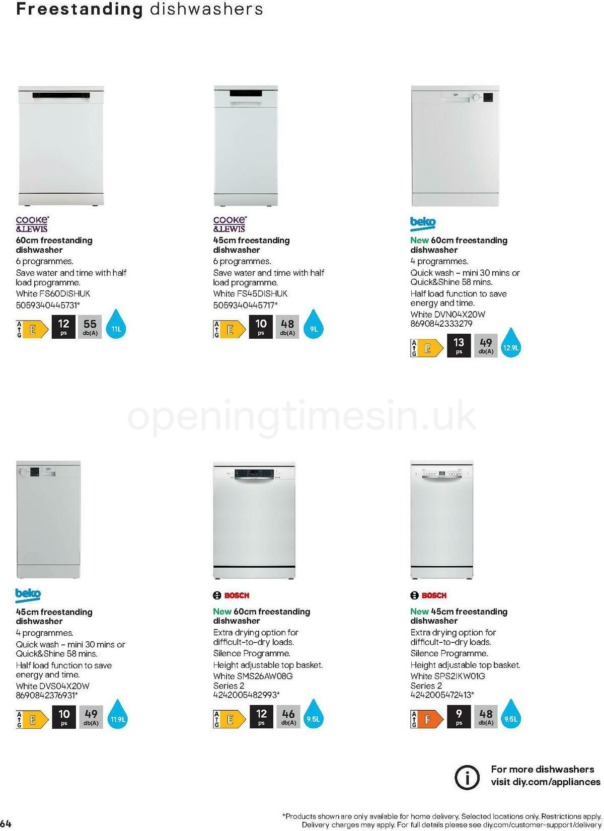 B&Q Kitchen Appliances Offers from 10 January