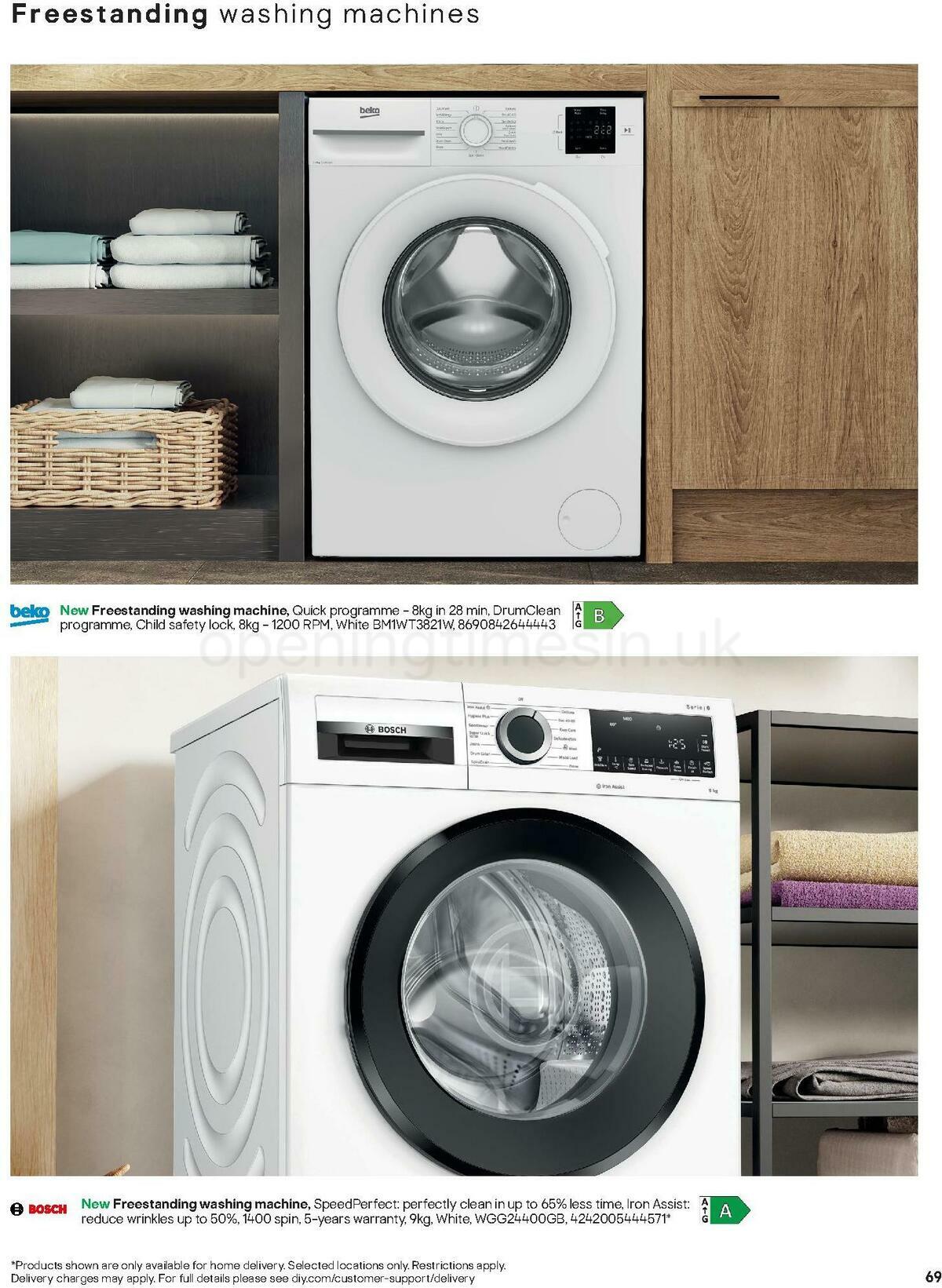 B&Q Kitchen Appliances Offers from 10 January