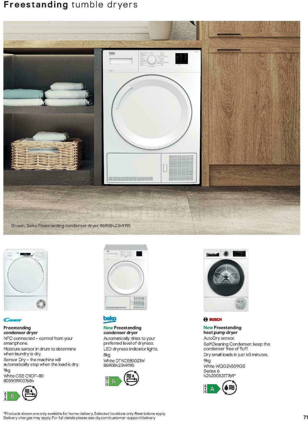 B&Q Kitchen Appliances Offers from 10 January