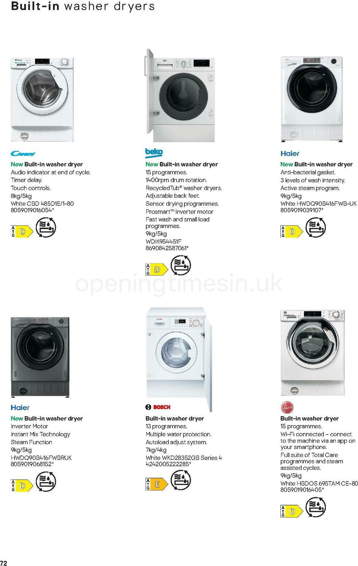 B&Q Kitchen Appliances Offers from 10 January