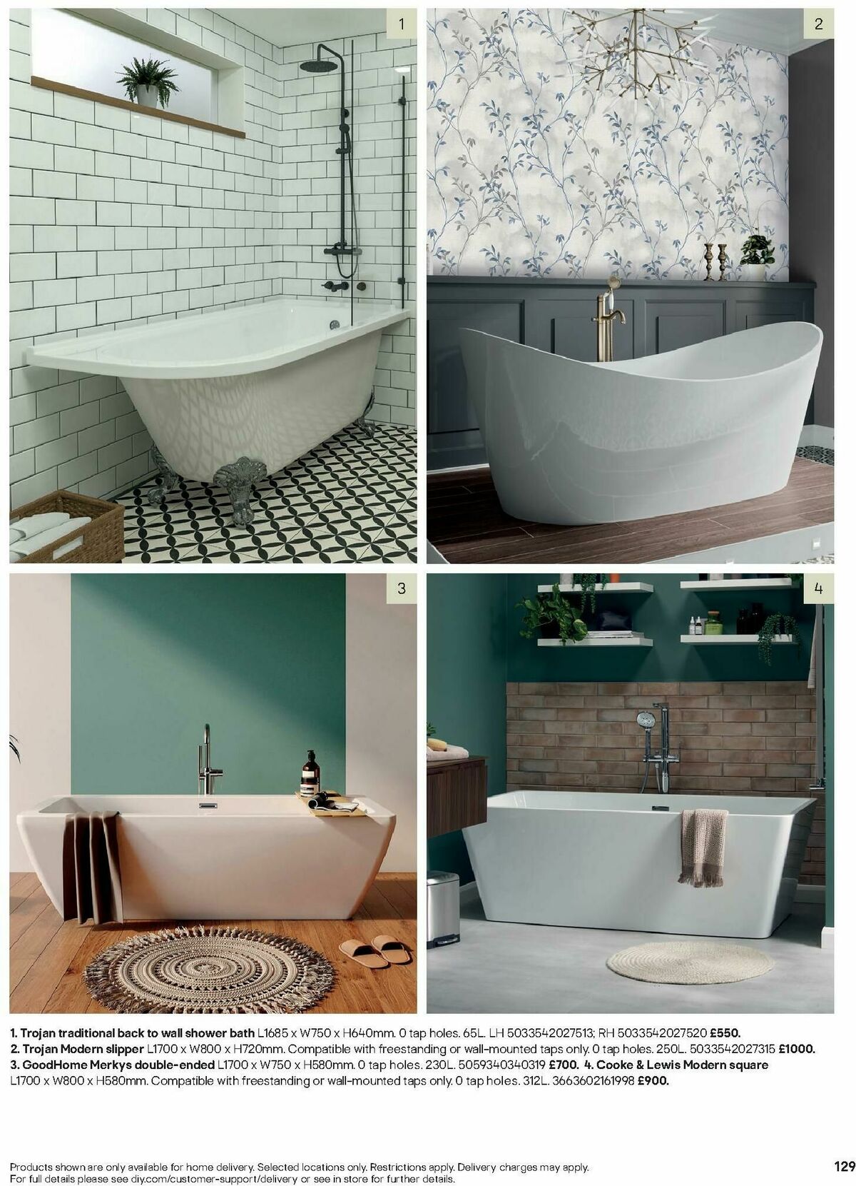 B&Q Bathrooms Offers from 1 December