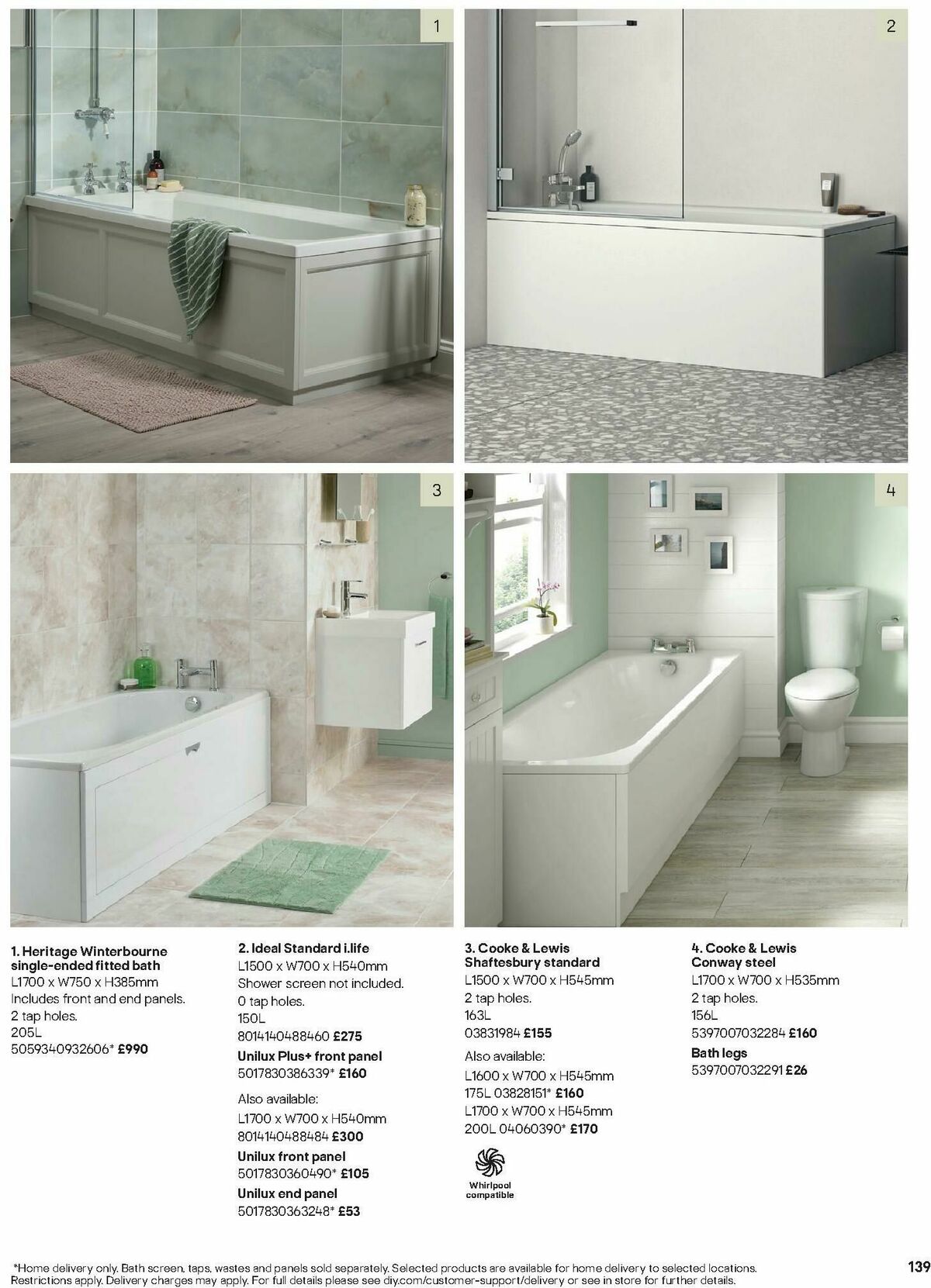 B&Q Bathrooms Offers from 1 December