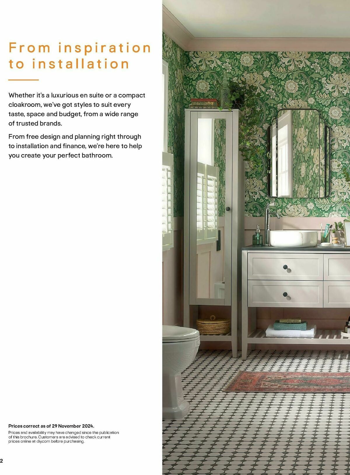 B&Q Bathrooms Offers from 1 December