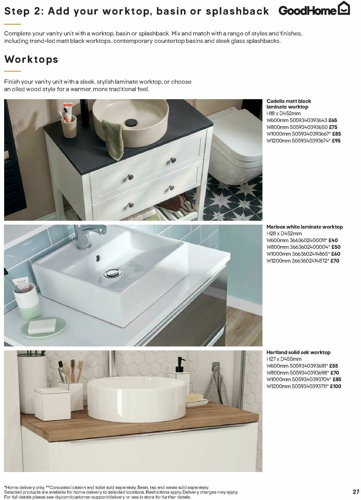 B&Q Bathrooms Offers from 1 December