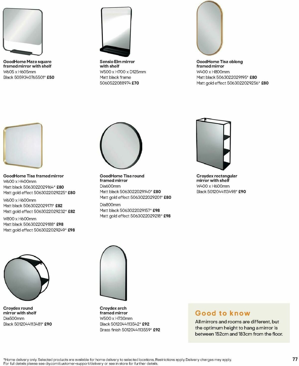 B&Q Bathrooms Offers from 1 December