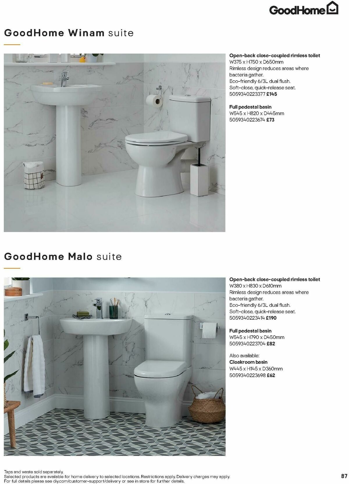 B&Q Bathrooms Offers from 1 December