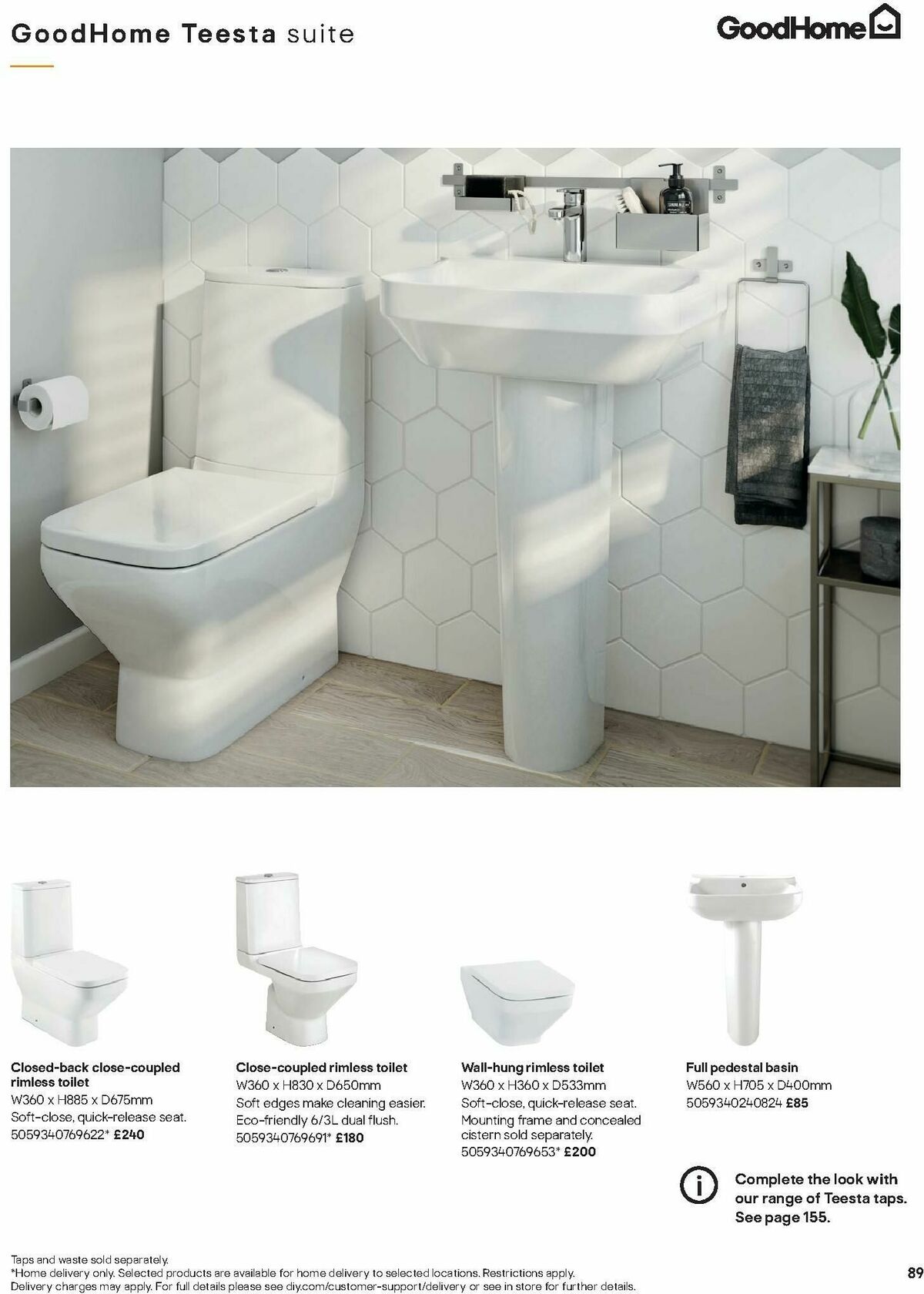 B&Q Bathrooms Offers from 1 December