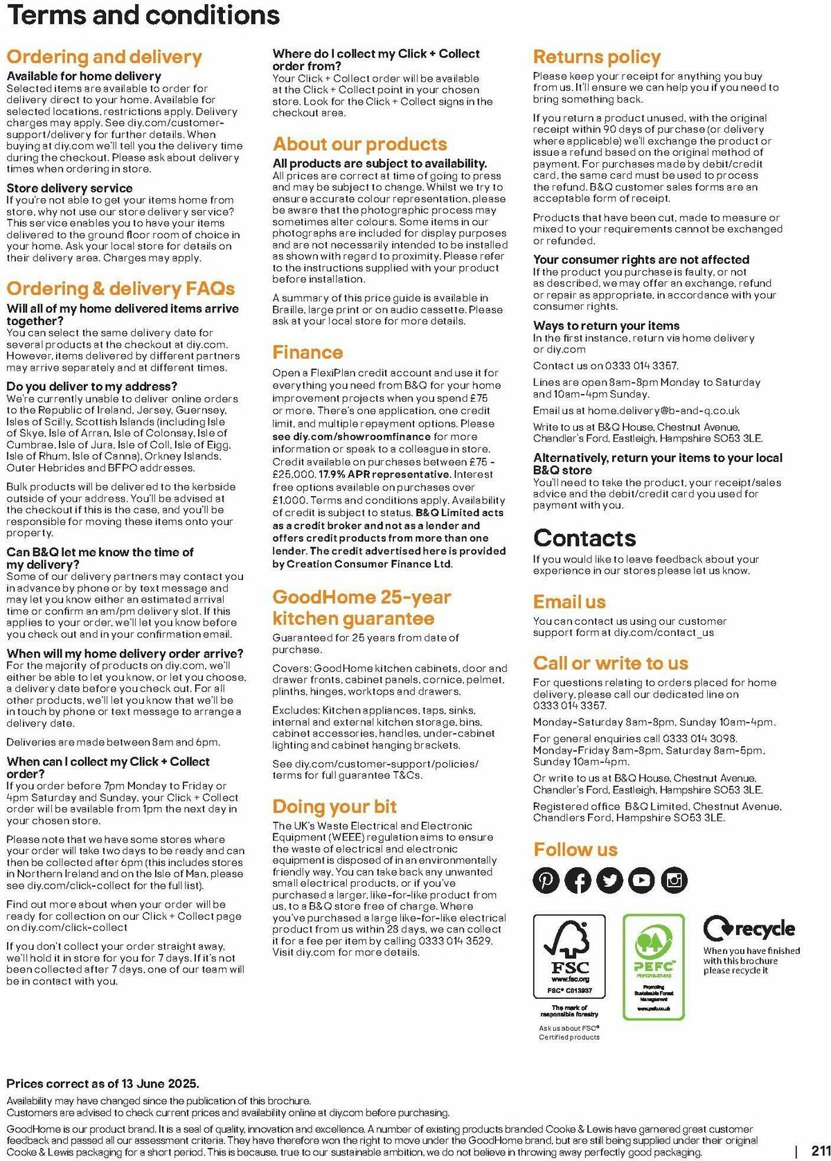 B&Q Kitchens Brochure Offers from 23 June