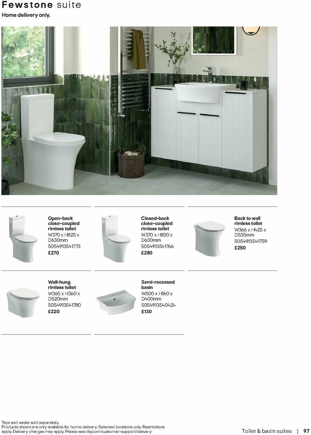 B&Q Bathrooms Offers from 17 August