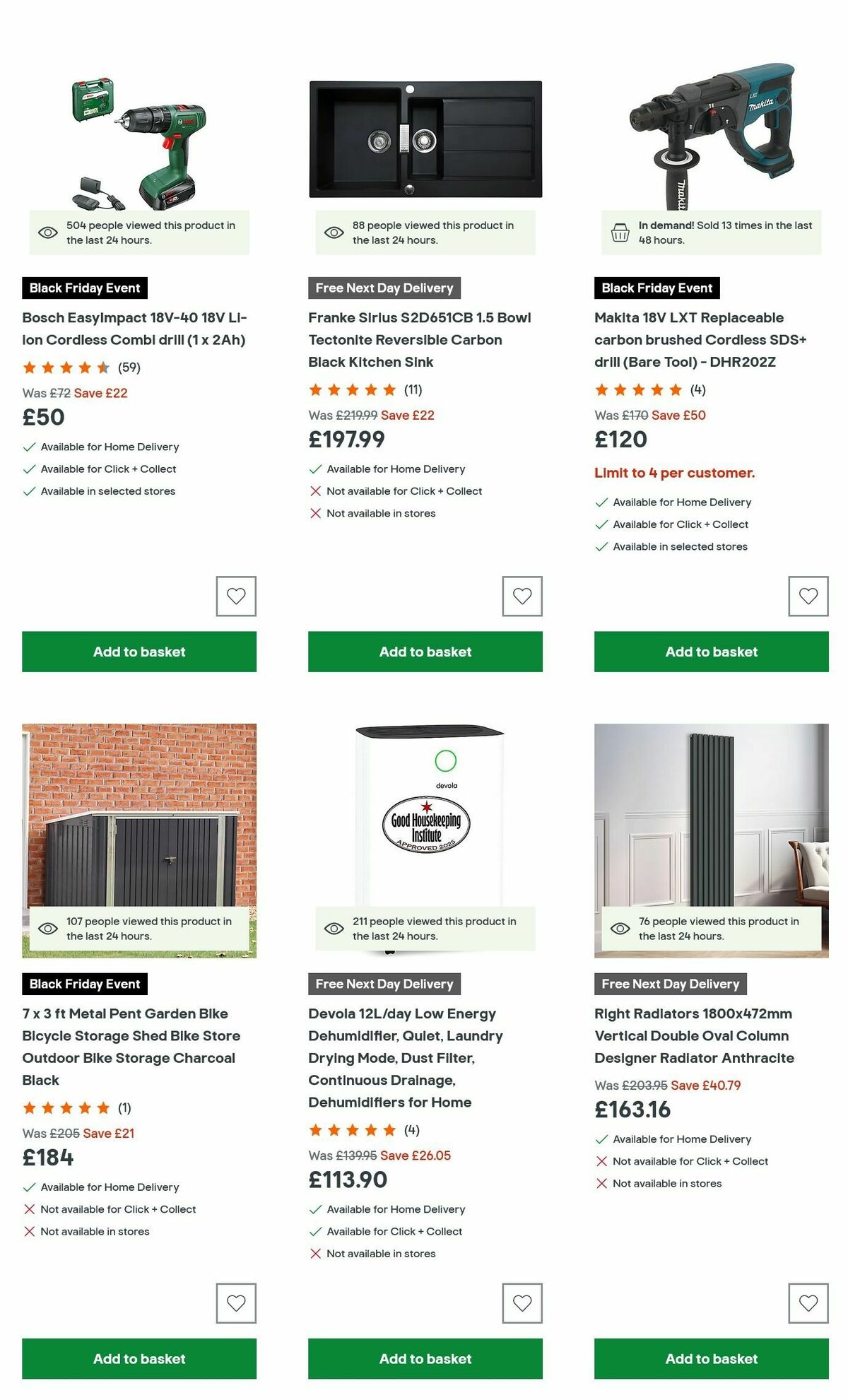 B&Q Black Friday Offers from 14 November