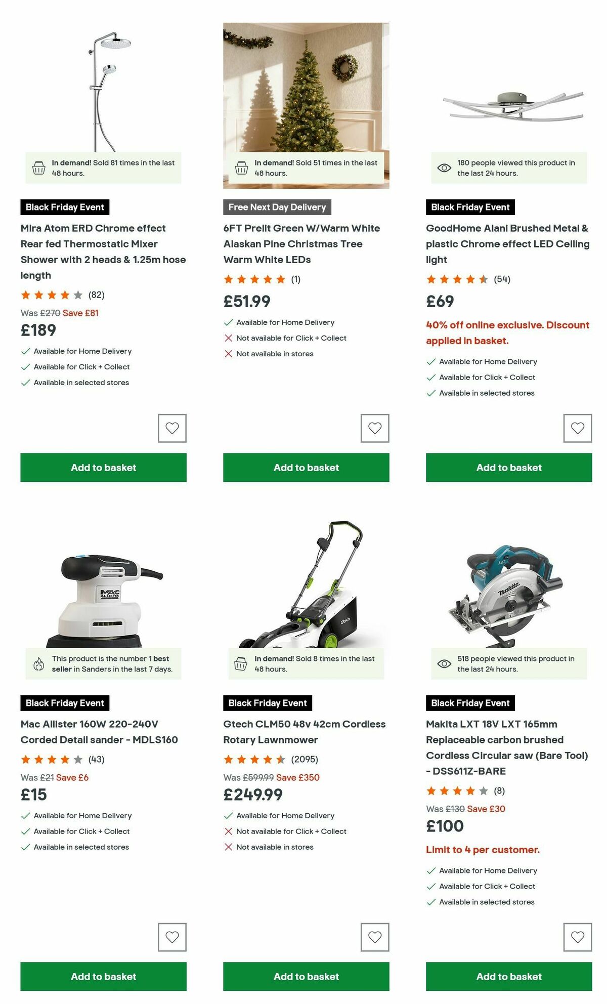 B&Q Black Friday Offers from 14 November