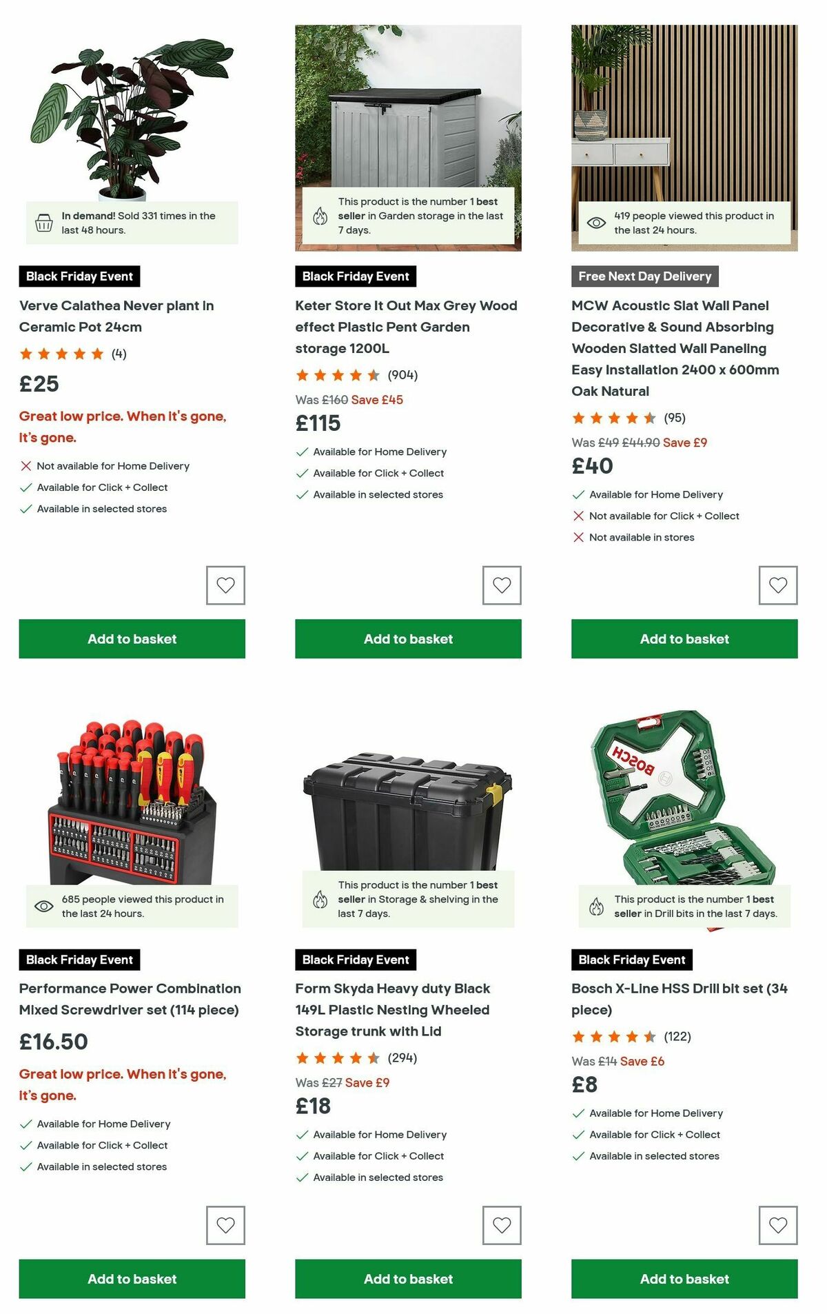 B&Q Black Friday Offers from 14 November