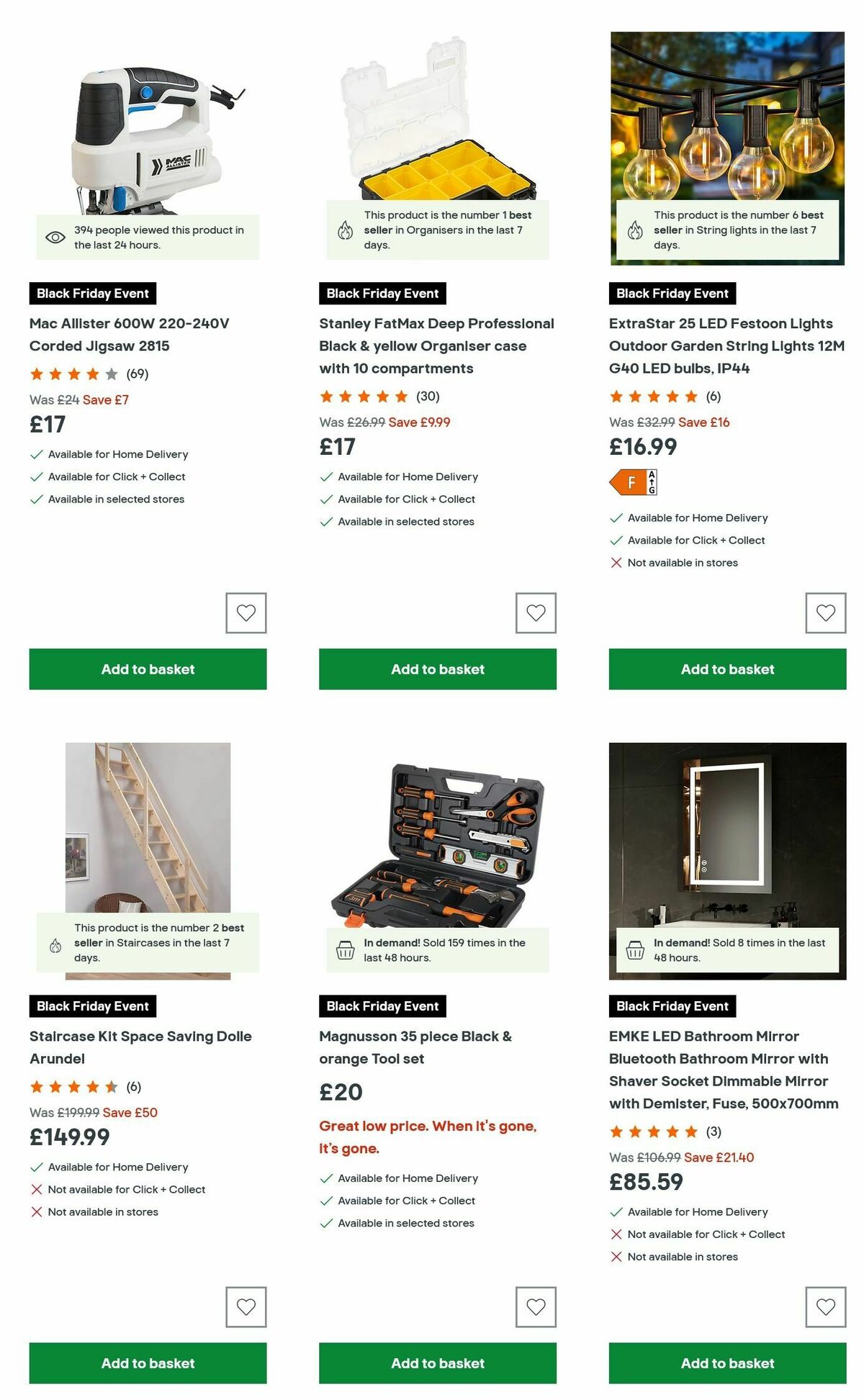 B&Q Black Friday Offers from 14 November