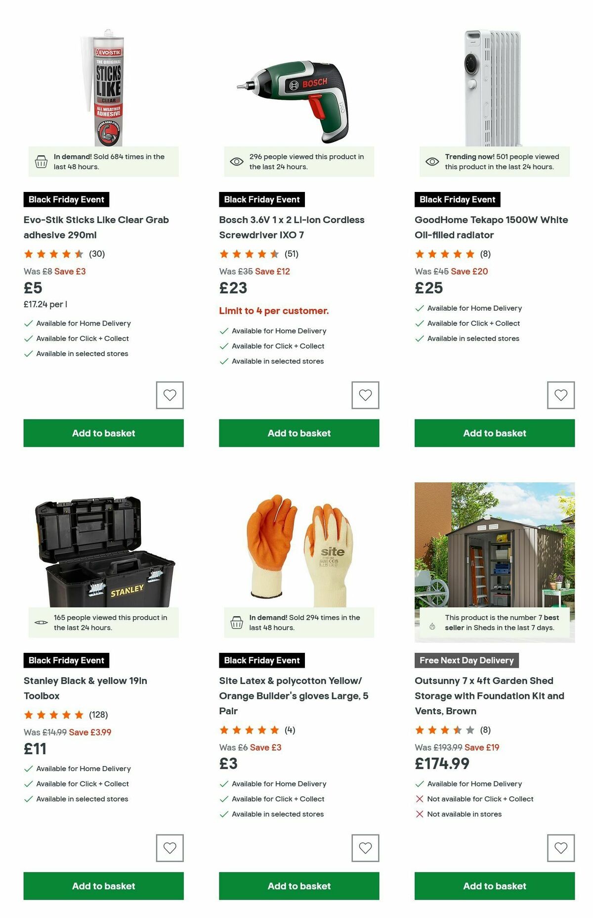 B&Q Black Friday Offers from 14 November