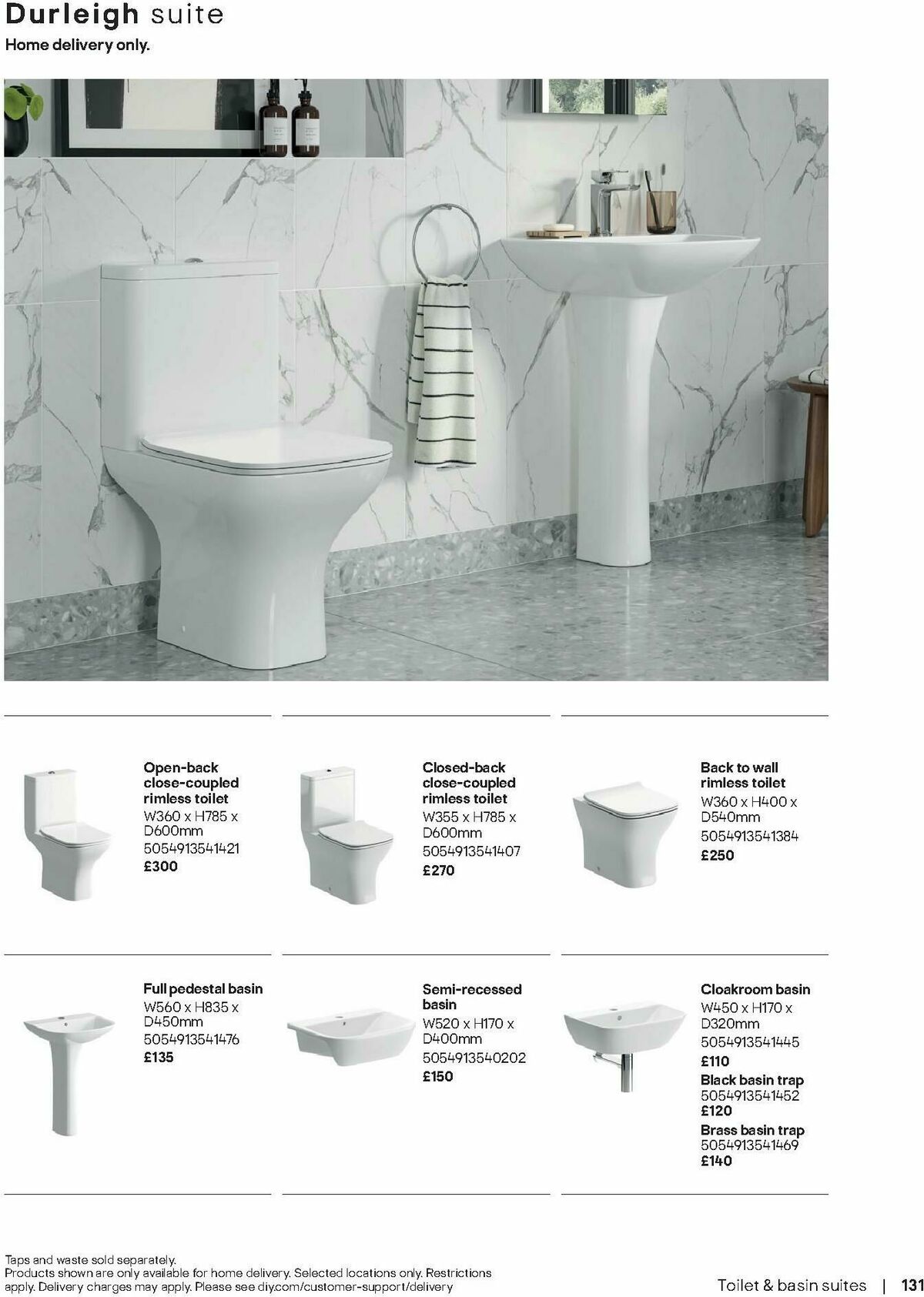B&Q Bathrooms Offers from 10 December