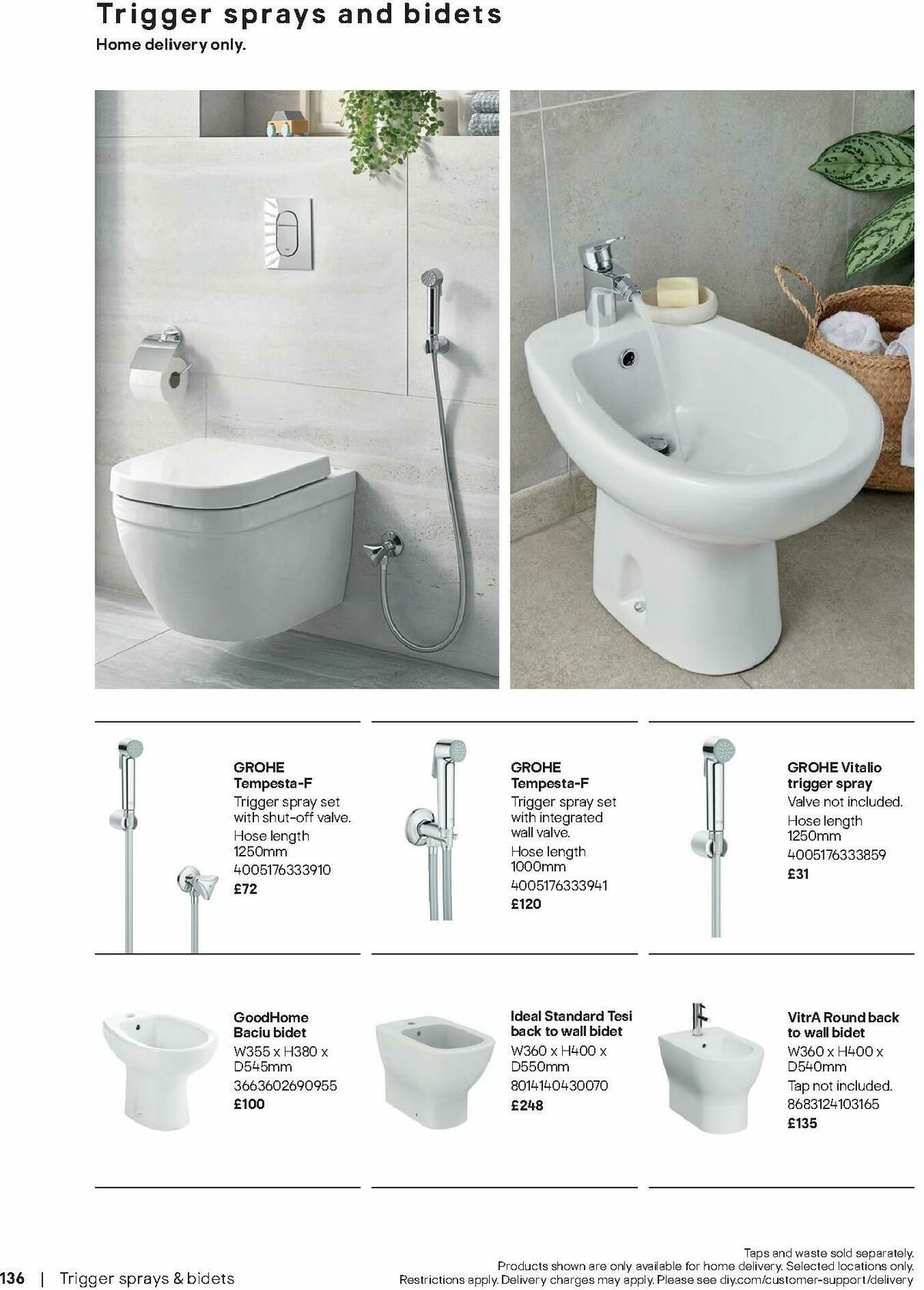 B&Q Bathrooms Offers from 10 December