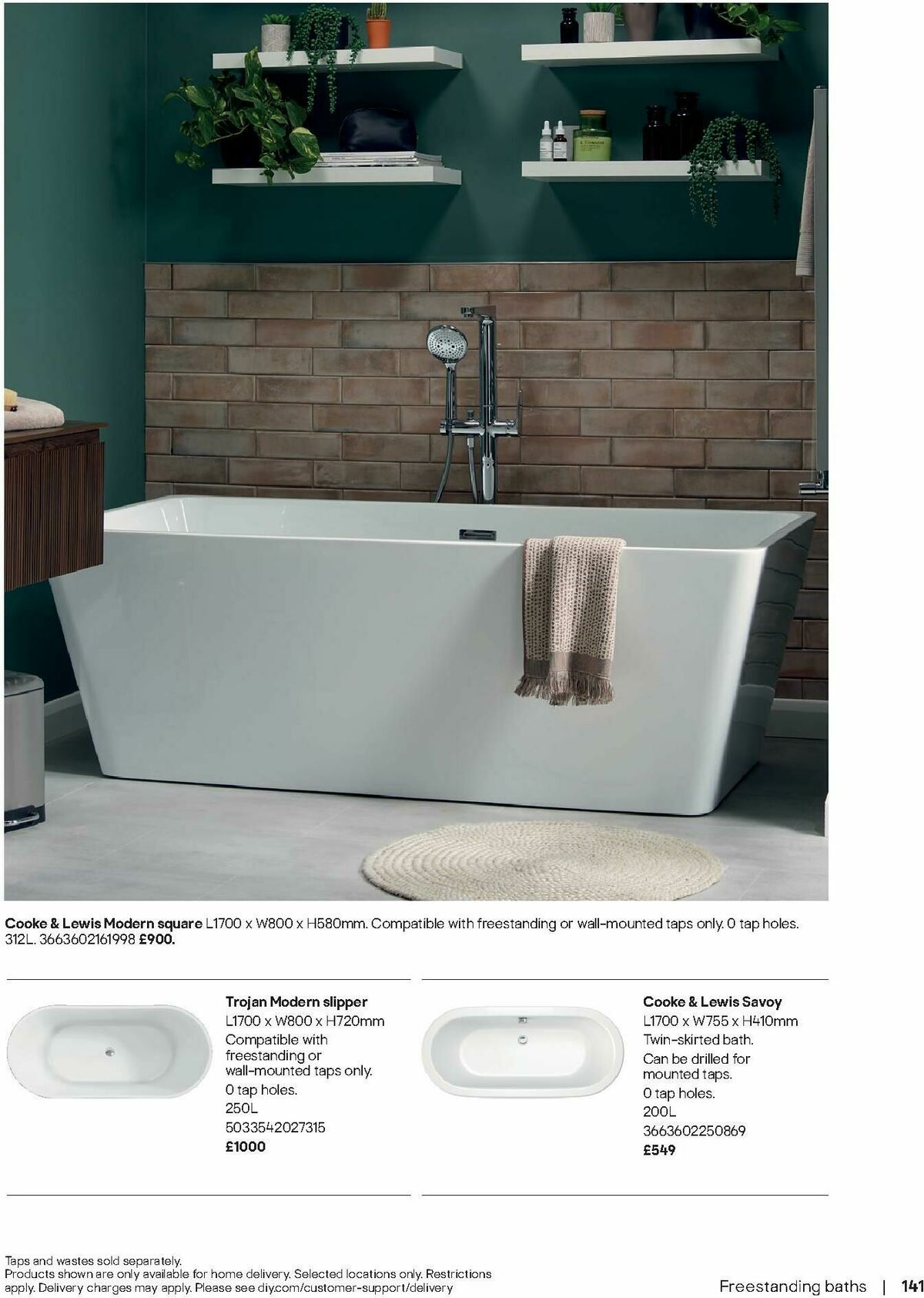 B&Q Bathrooms Offers from 10 December