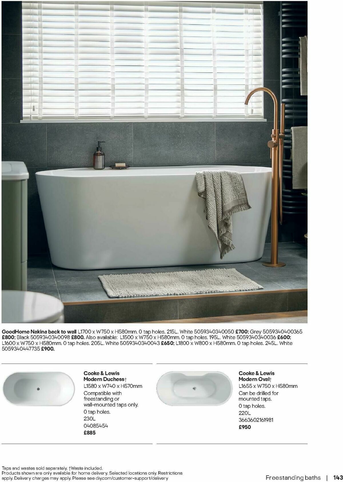 B&Q Bathrooms Offers from 10 December