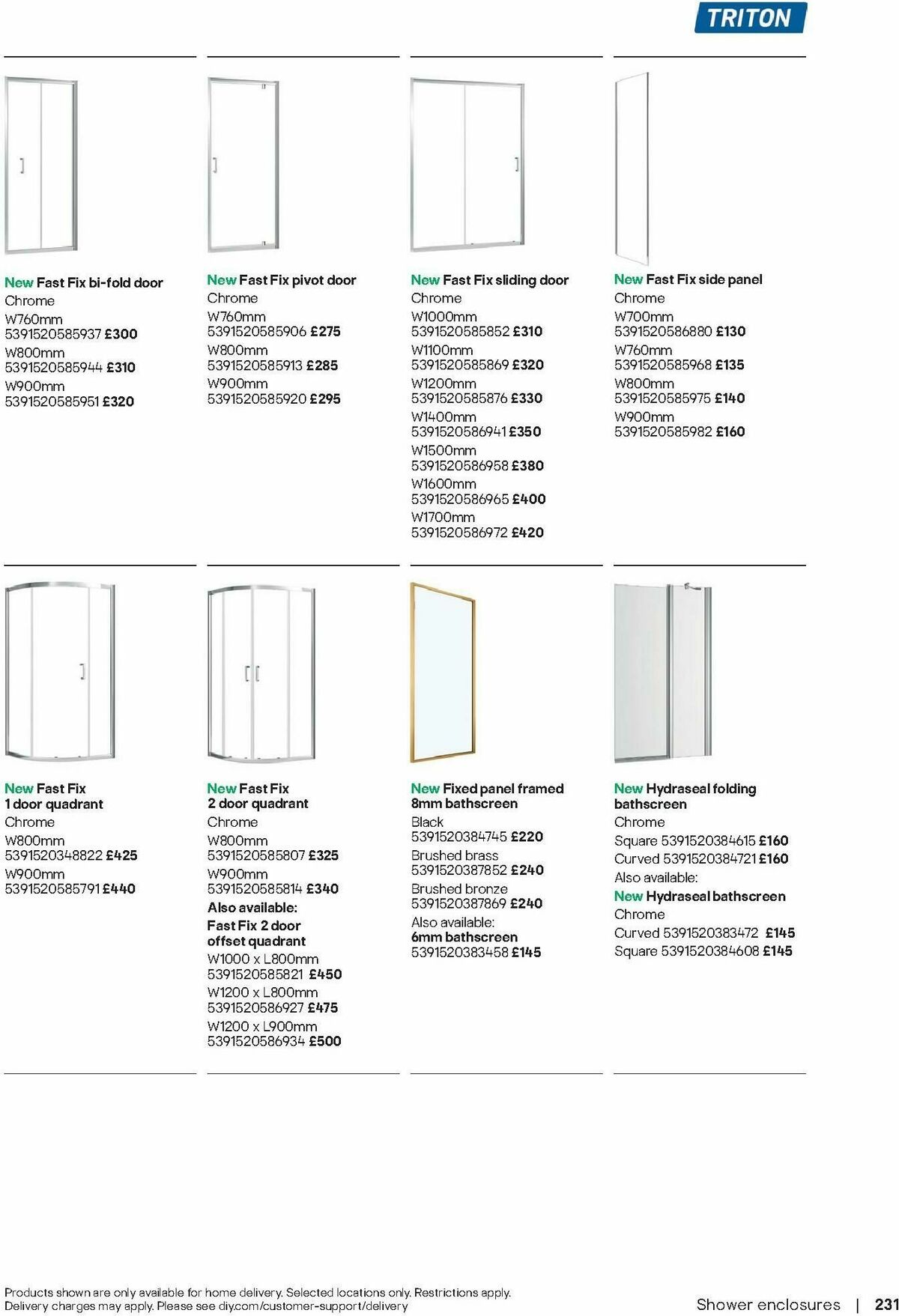 B&Q Bathrooms Offers from 10 December