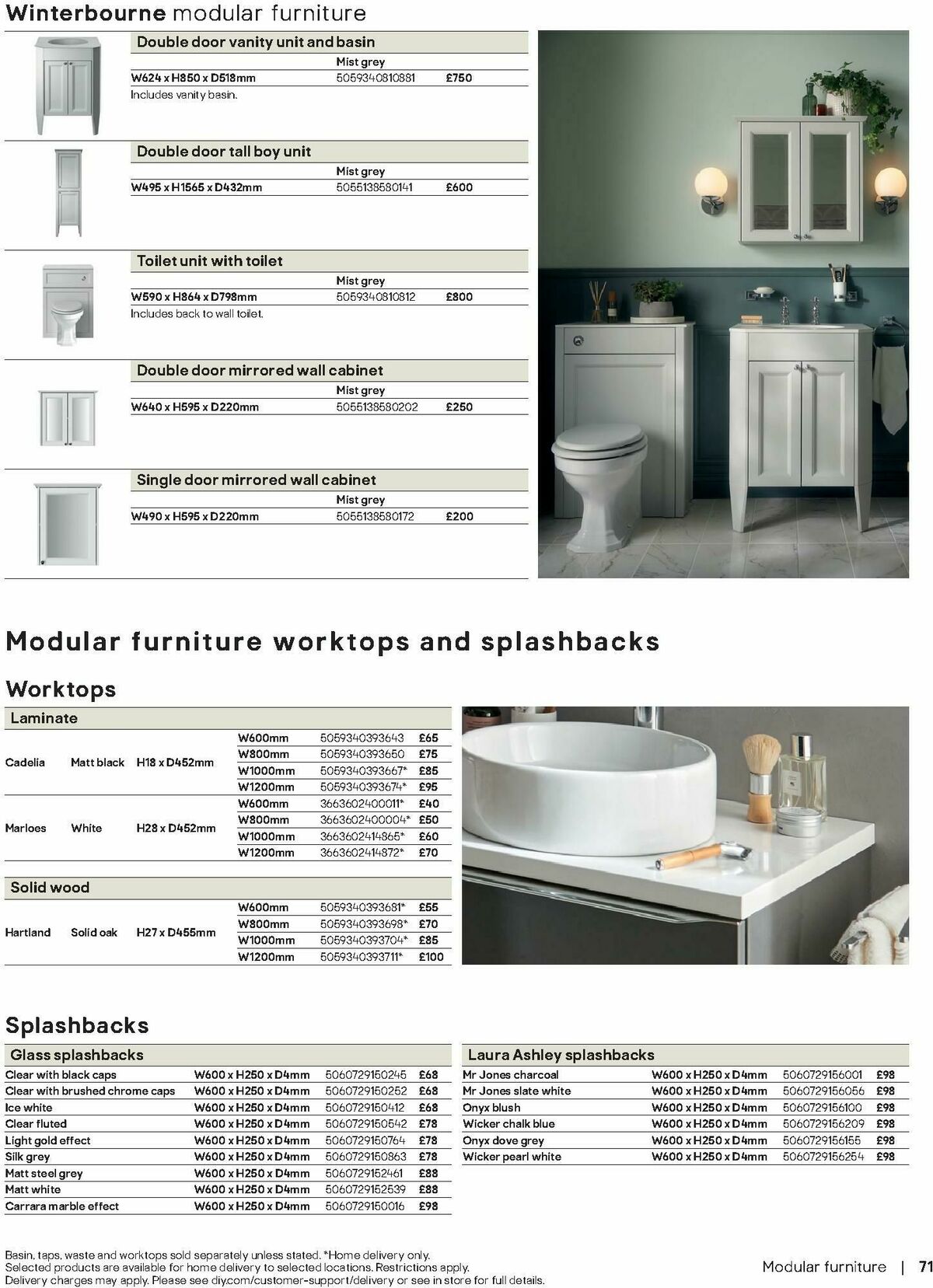 B&Q Bathrooms Offers from 10 December