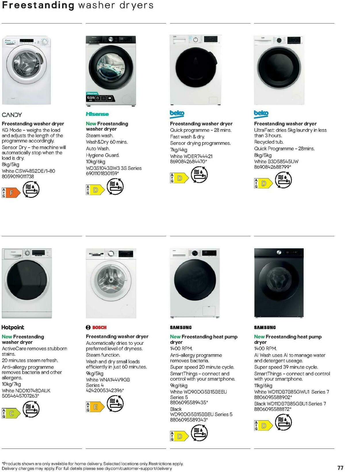 B&Q Appliances Offers from 15 December