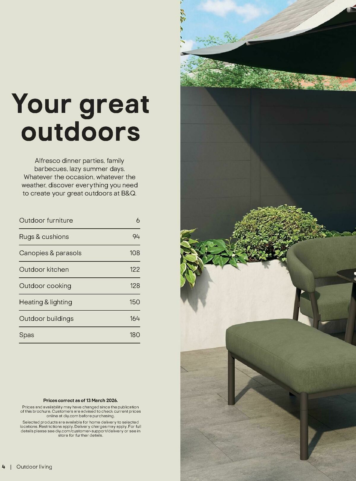 B&Q Outdoor Living Offers from 1 April