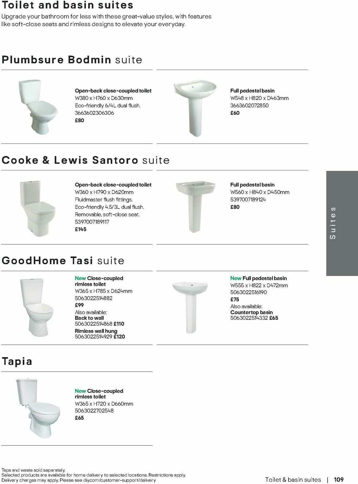 B&Q Bathrooms Offers from 1 September