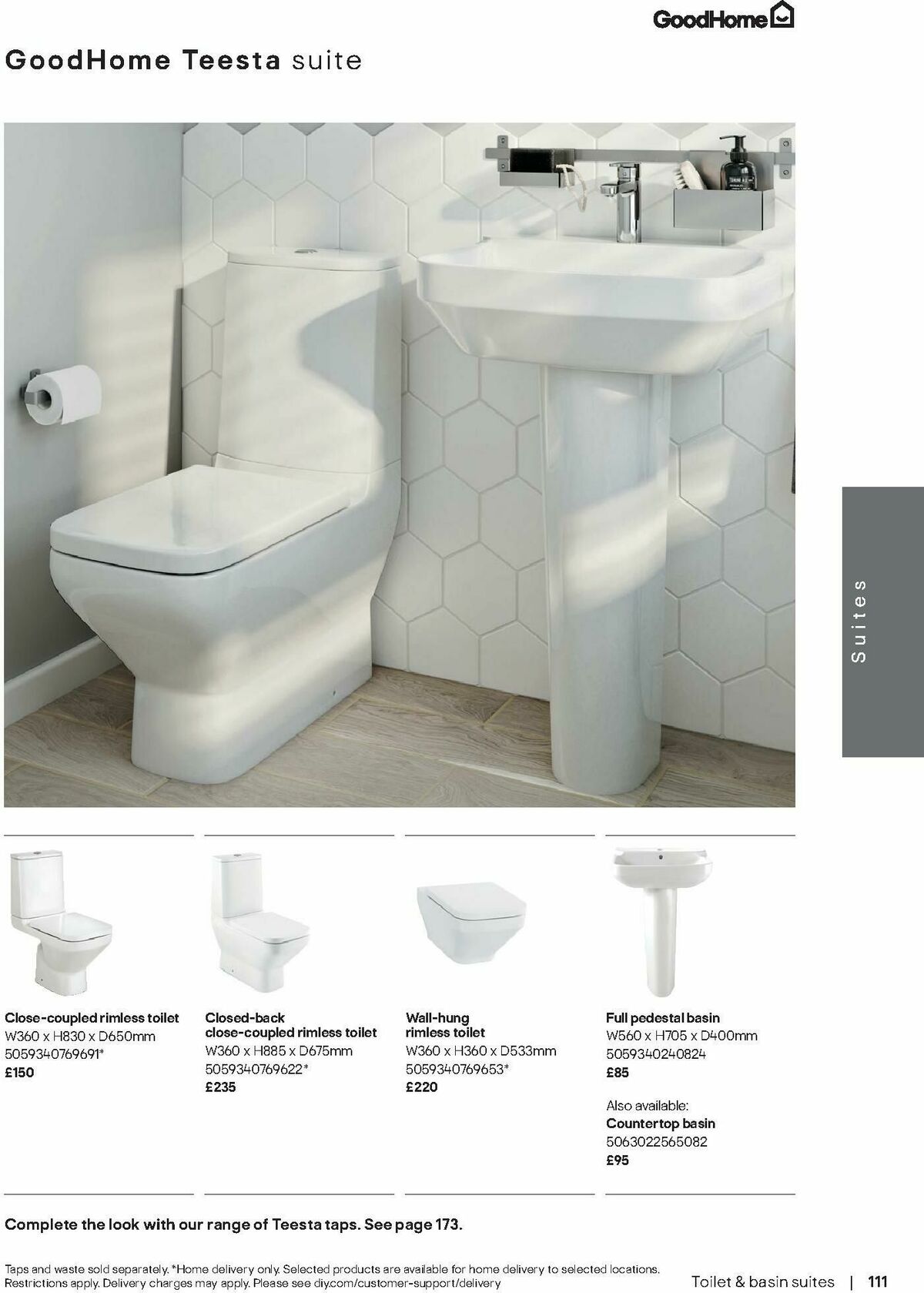 B&Q Bathrooms Offers from 1 September