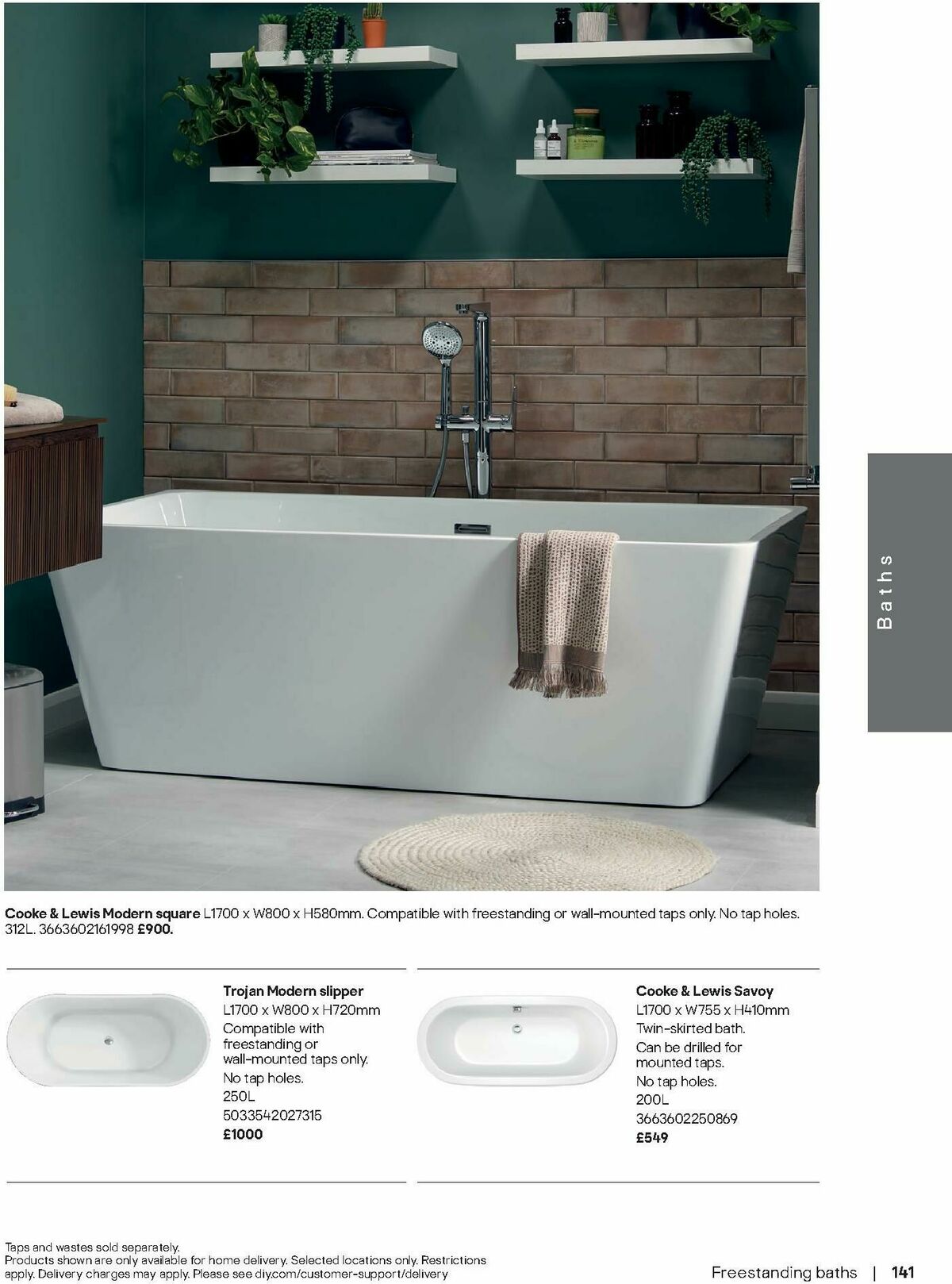 B&Q Bathrooms Offers from 1 September