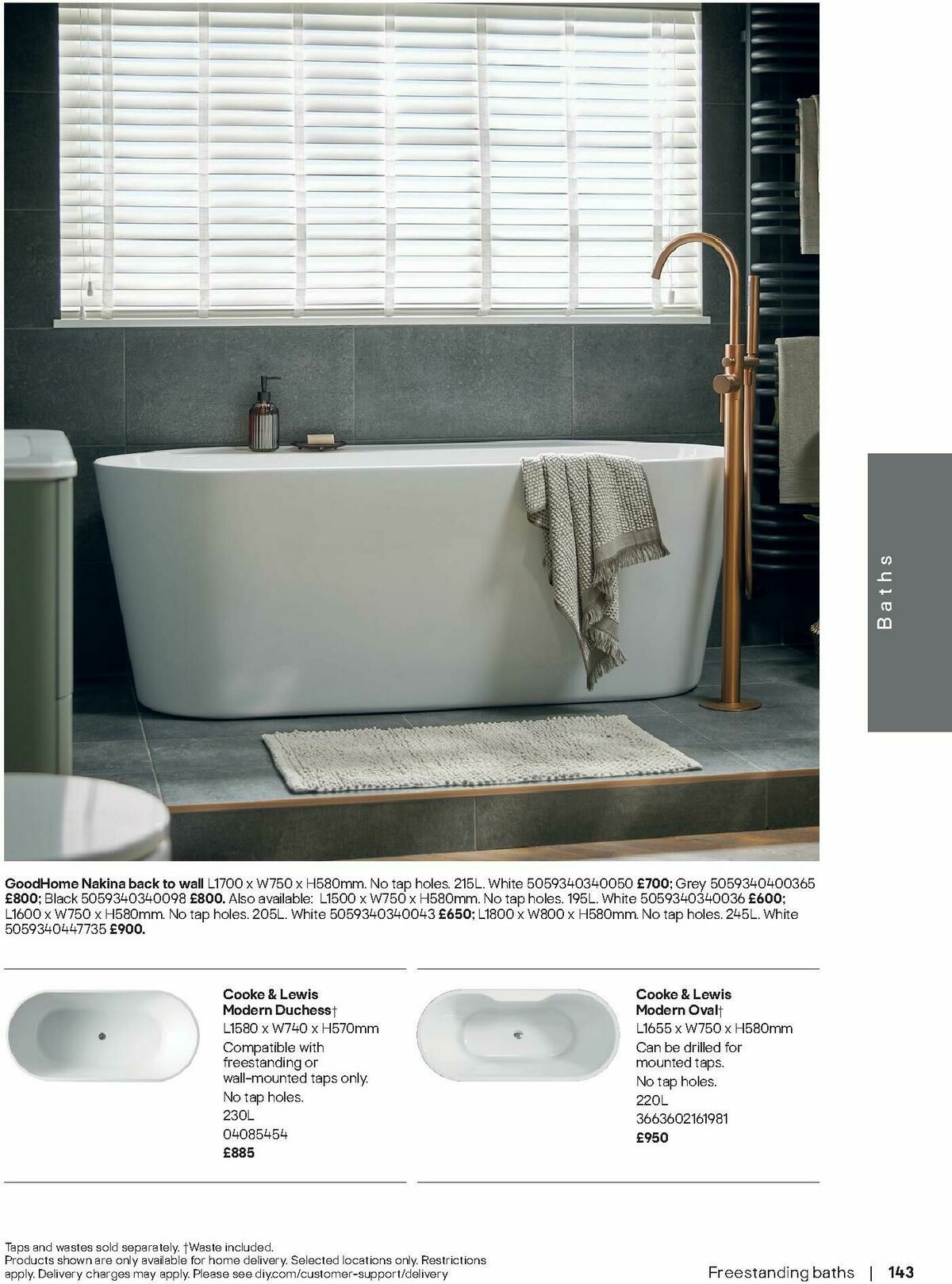 B&Q Bathrooms Offers from 1 September