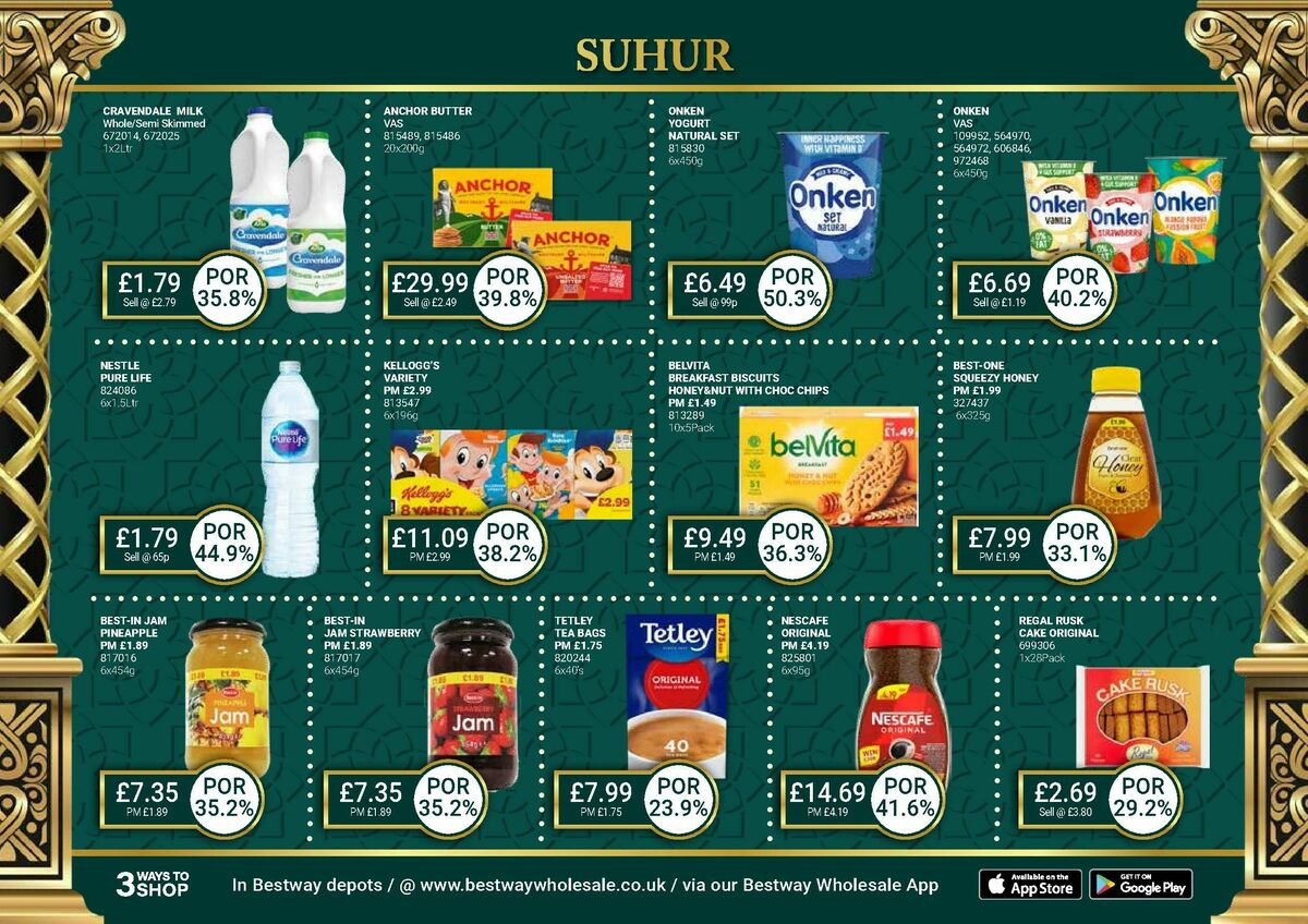 Bestway Wholesale Ramadan Essentials Offers from 31 January