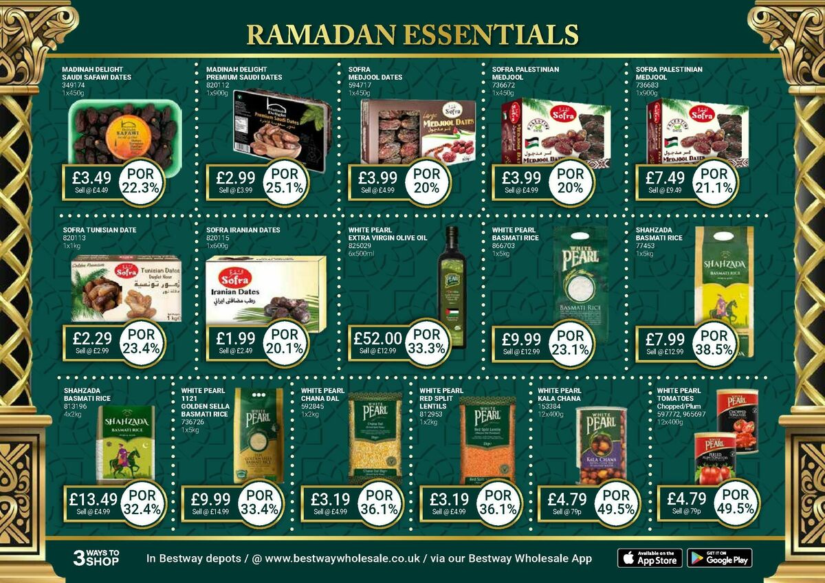 Bestway Wholesale Ramadan Essentials Offers from 31 January